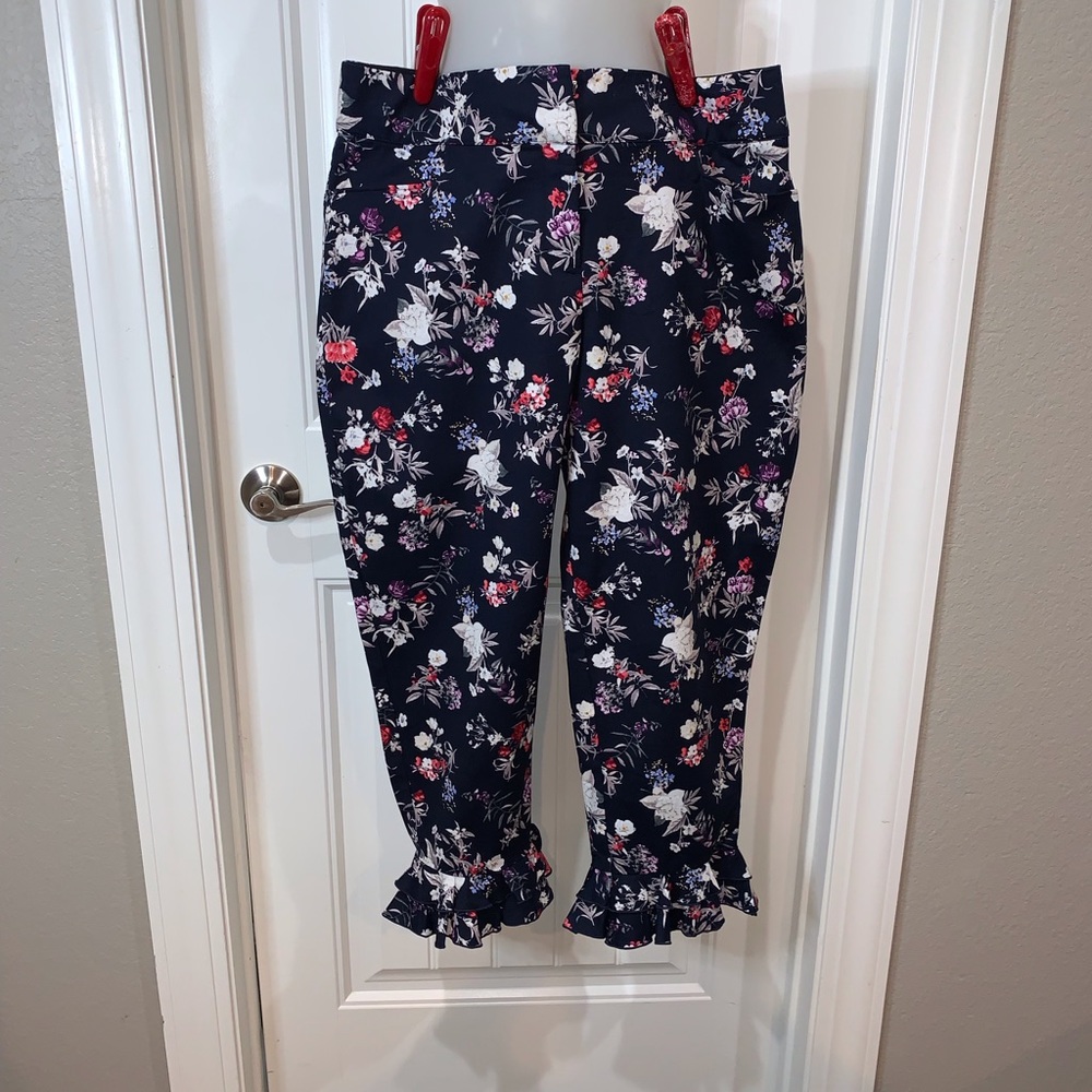 Lane Bryant Plus Floral Print Ankle Jeans NWOT